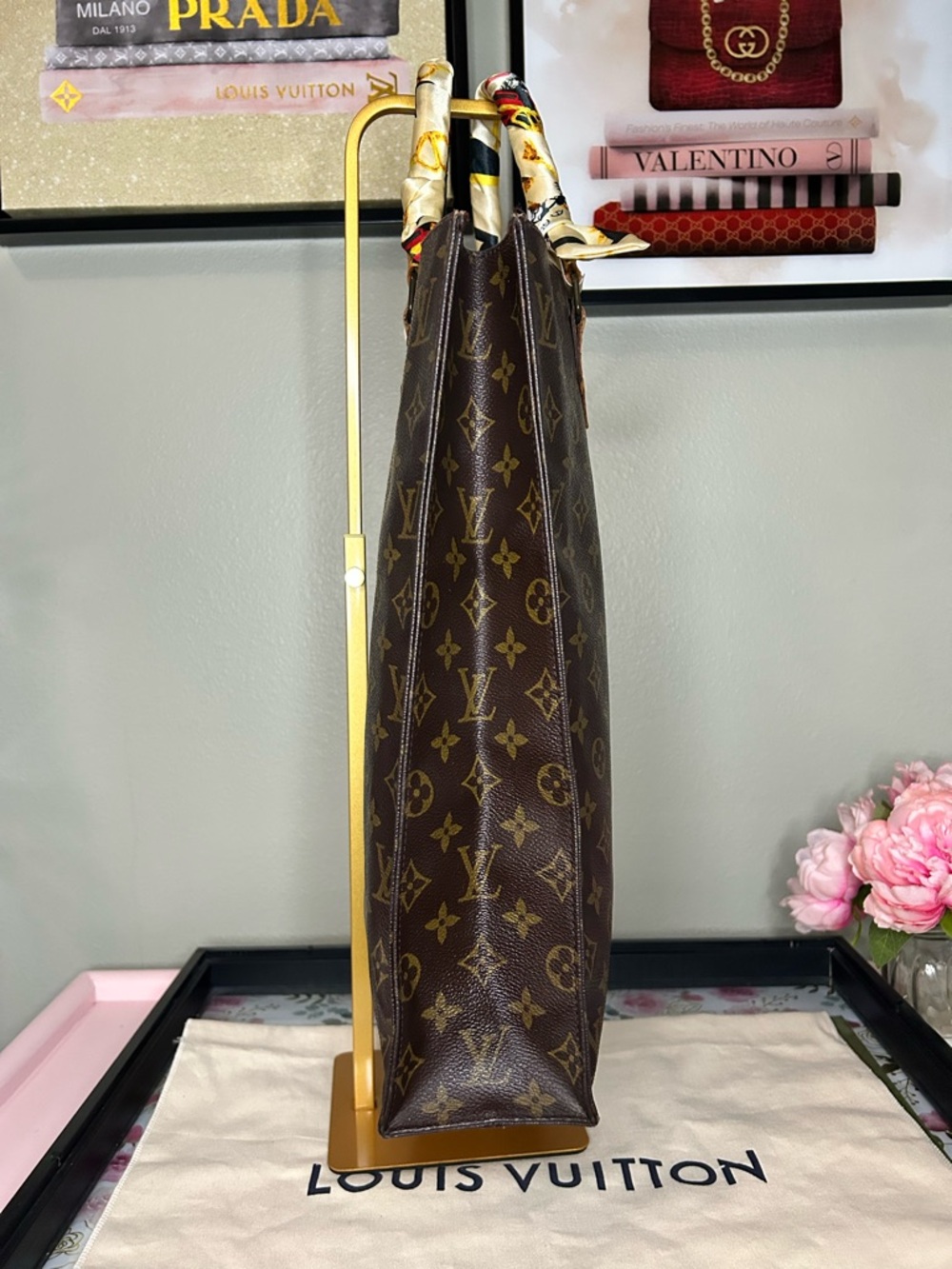 Louis Vuitton Monogram Sac Plat (Vintage Tote - Picture 3 of 10